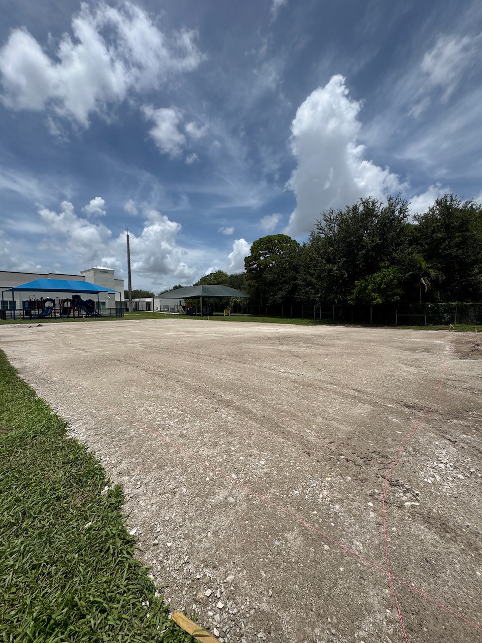 Prepared site ready for construction work